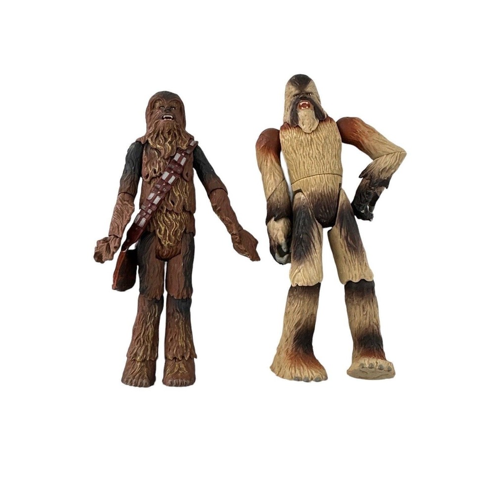 Hasbro Star Wars Wookiee Action Figure Lot Chewbacca Tarfful 2004 3.75 Inch Toy